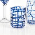 Abstract Blue Rocks Glasses (Set of 4)