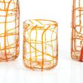 Abstract Orange Rocks Glasses (Set of 4)