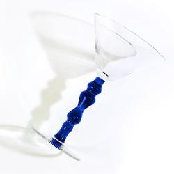 Classica Blue Martini Glasses (Set of 4)