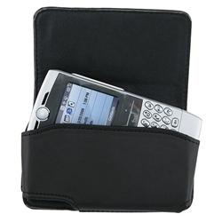 Black Leather Case/ Screen Protector for LG LS670 Optimus S