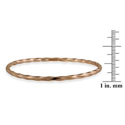 Rose Gold over Sterling Silver Twist Bangle