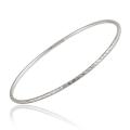 Sterling Silver Diamond-cut Bangle Bracelet