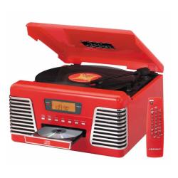 Crosley CR712 Autorama Red Turntable/ CD Player/ AM/FM Radio