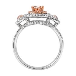 14k Two-tone Gold 1ct TDW Pink and White Diamond Ring (G-H, SI2)
