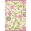 Handmade Children's Daisy Ivory New Zealand Wool Rug (5' x 8')
