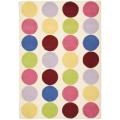 Handmade Children's Pokka Dots Ivory New Zealand Wool Rug (4' x 6')