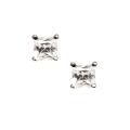 Sterling Silver Princess-cut Cubic Zirconia Stud Earrings
