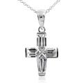 18k/14k White Gold 1 3/4ct TDW Diamond Cross Necklace (H-I, SI1-SI2)