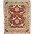 Hand-woven Burgundy Samarkand Wool Rug (7'9 x 9'9)