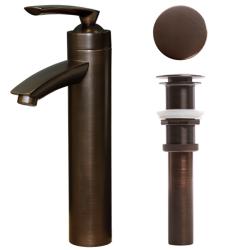 Geyser Oil Rubbed Bronze Bathroom Vessel Faucet with Pop-up Drain