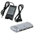 Travel Charger/ 4-port LED USB 2.0 Hub for Dell Inspiron 1501