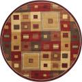 Hand-tufted Mayflower Burgundy Wool Rug (4' Round)