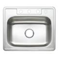 Stainless Steel 25-inch Self-rimming Single-bowl Kitchen Sink
