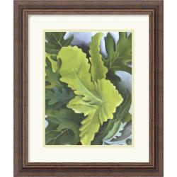 Georgia O'Keeffe 'Green Oak Leaves' Framed Art Print