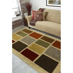 Hand-tufted Tailored Beige Wool Rug (8' x 11')