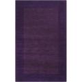Hand-loomed Bordered Plum Wool Rug (12' x 15')