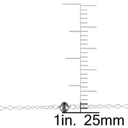 Sterling Silver 1ct TDW Black Diamond Station Necklace