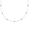 Sterling Silver 1ct TDW Black Diamond Station Necklace