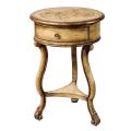 Hand-painted Sand Round Accent Table