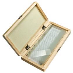 Barska 100 Prepared Microscope Slides in a Wooden Case