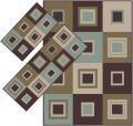 Appealing Brown Geometric Rugs (1'8 x 2'6) (1'10 x 5'4) (4'11 x 7')