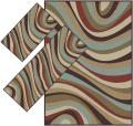 Appealing Brown Geometric Rugs (1'8 x 2'6) (1'10 x 5'4) 4'11 x 7')