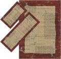 Appealing Burgundy Border Rugs (1' 8 x 2' 6) (1'10 x 5') (4'11 x 7')