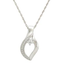 Sterling Silver 1/10ct TDW Diamond Fashion Necklace (I-J, I2-I3)