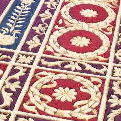 Asian Hand-knotted Fleur-de-lis Royal Purple Wool Rug (6' x 9')