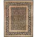 Asian Hand-knotted Zebra Beige Wool Rug (6' Square)