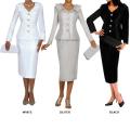Divine Apparel Women's Two-piece Long-sleeve Skirt Suit