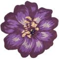 Handmade Novelty Lilac Shaped Wool Rug (5' Round)