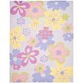 Handmade Children's Daisies Violet New Zealand Wool Rug (4' x 6')