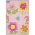 Handmade Children's Paisley Sketch Pink New Zealand Wool Rug (2' x 3')