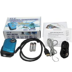 SVP Aqua HDV1000 Blue Waterproof Digital Camcorder with Micro 8GB Card