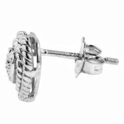 Sterling Silver Diamond Accent Heart Earrings