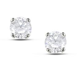 14k White Gold 3/4ct TDW Diamond Solitaire Earrings (G-H, I1-I2)