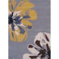 Handmade Alexa Prive Grey Floral Pattern Wool Rug (7'6 x 9'6)