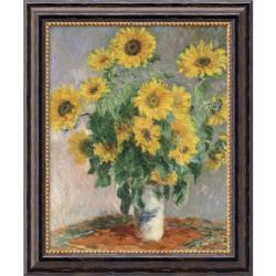 Claude Monet 'Sunflowers, 1881' Framed Canvas Art