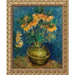 Vincent Van Gogh 'Imperial Crown Fritillaria in a Copper Vase, 1886' Framed Canvas Art