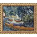 Vincent Van Gogh 'Bank of the Oise at Auvers' Framed Canvas Art
