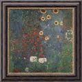 Gustav Klimt 'The Garden' Framed Canvas Art