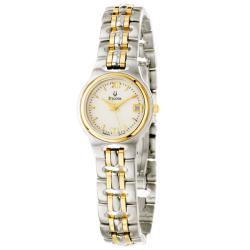 Bulova Women's 'Bracelet' 18k Gold and Stainless Steel Quartz Watch