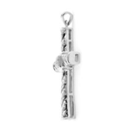 Sterling Silver 1/4ct TDW Diamond Cross Necklace (H-I, I2-I3)