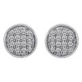 Sterling Silver 1/10ct TDW Diamond Stud Earrings (H-I, I2-I3)
