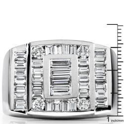 14k White Gold Men's 3 1/10ct TDW Diamond Band (G-H, VS1-VS2)