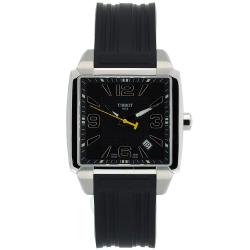 Tissot Men's 'Quadrato' Rubber Strap Watch