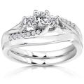 14k White Gold 1/2ct TDW Diamond Bridal Ring Set (H-I, I1-I2)