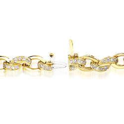 14k Yellow Gold 1 2/5ct TDW Diamond Tennis Bracelet (G-H, SI1-SI2)