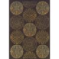 Alexa Abbey Modern Brown Sunburst Rug (4'9 x 7'5)